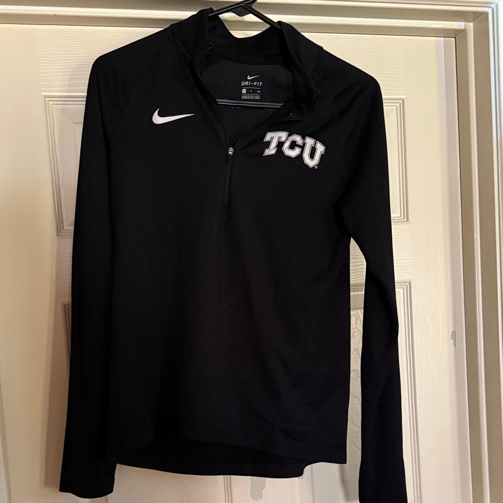 Nike Black TCU Dri-FIT Pullover Zip